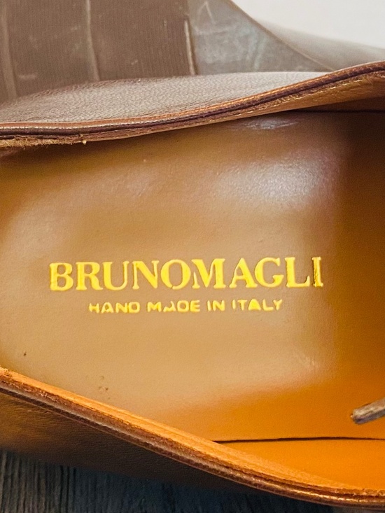 Bruno Magli, Italy, Mens Ranuncolo Brown Leather Derby, Shoes 9.5 M. main image 4